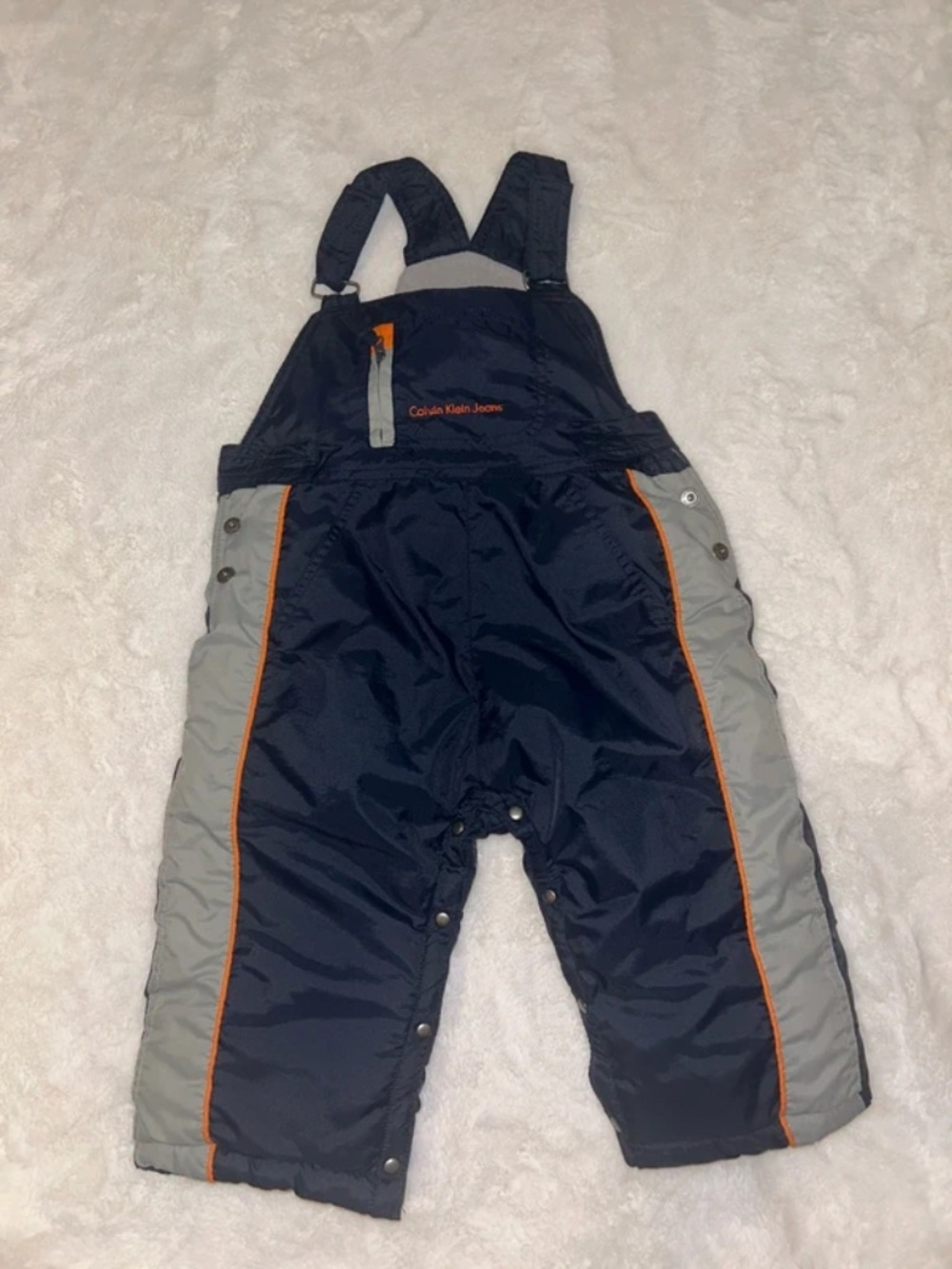 Calvin Klein Jeans Quilted Insulated Waterproof Snow Bib Jumper Overalls Sz. 18M